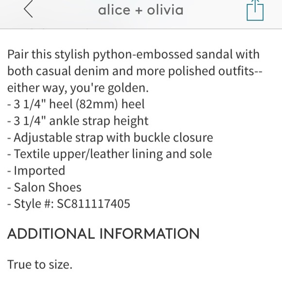 Alice olivia sandals - Picture 7 of 8